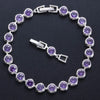 Pera Design Gold Color Round Shape Purple Cubic Zirconia Stone Charm Link Bracelets Wedding Jewelry for Women - Image 18