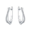 Silver Star Twisted Line Earrings Jewelry Versatile Hoop Earrings For Women Jewelry Birthday Party Gifts - Image 6