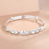 Charms Silver Bracelets For Women Adjustable Twisted Woven Bangle Bracelet Party Wedding Jewelry - Image 5