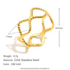 Stainless Steel Star Heart Round Twisted Open Rings Gold Plated Women Statement Jewelry - Image 10