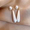 Vintage Red Resin Imitation Pearl Drop Earrings for Women Water Drop Long Hanging Earrings Suitable for Wedding Party Wear - Image 7