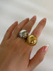 Pvd Gold Plated Chunky Dome Wide Rings for Women Men Punk Stainless Steel Free Stackable Statement Jewelry - Image 1