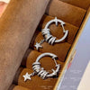 Light Elegant Simple Star Crystal Hoop Earrings For Women Metal Jewelry Party Gifts - Image 3