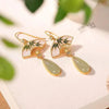 Retro-style Cheongsam, Hanfu Accessories, Ethnic-style Earrings, Chinese-style Jade Earrings, Ethereal Fan-shaped Traditiona - Image 3