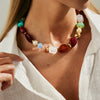 Bohemian Resin Bead Choker Necklace Adjustable - Image 7
