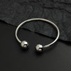 Simple wire double ball gold-plated stainless steel women's bracelet, and rust-free, worn by couples - Image 4