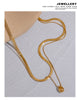 Snake Chain Double Layer Stainless Steel Water Drop Pendant Necklace for Women Statement Gold Color Jewelry - Image 19