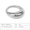 Colala Simple Stainless Steel Rings for Women Arc Rings Jewellery No Fading Geometric Ring Size 5 6 7 8 - Image 7