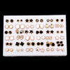36Pairs Mixed Styles White Black Enamel Geometric Animal Plastic Stud Earrings Set For Women Girls Jewelry Gifts - Image 5
