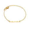 Stainless Steel Beaded Snake Chain Bracelet in Gold-Tone with 19 cm Length - Image 21