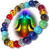 7 Chakra Bracelets Bangles Stone Tiger Eye Bead Yoga Balance Bracelet Men Buddha Prayer Jewelry pulseira masculina - Image 3