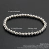 Silver Color Elastic Stainless Steel Bracelet Metal Ball 2/4/5/6/8/10mm Beaded Chain Bracelet For Women Men Jewelry - Image 11