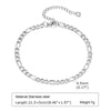Silver Color Anklet Bracelets for Women Stainless Steel Layered Cuban Chain Herringbone Anklets Summer Beach Gift - Image 14