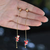 Cute Christmas Elk Dangle Earrings For Women Xmas Deer Butterfly Knot Pearl Zircon Earring Christmas Year Jewelry Gifts - Image 15