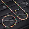 Round Cubic Zirconia Tennis Necklace and Earrings Bridal Jewelry Set - Image 19