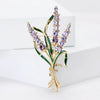 Rhinestone Three-headed Wheat Ear Brooch for Women Unisex Enamel Botanical Pins Banquet Party Backpack Gifts Jewelry Accessories - Image 1