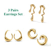 Stainless Steel Irregular Twisted Stud Earrings for Women Modern L-Shaped Statement Chic Abstract Geometric Jewelry Gift - Image 10