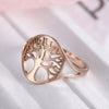 Hollow Tree of Life Ring Amulet Adjustable Stainless Steel Finger Rings For Women Girls Anniversary Gifts - Image 1