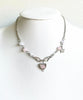 Cute star heart necklace Wings pendant beads Beaded jewelry Fairycore jewellery charm bead Gift idea Handmade - Image 1