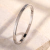 Buling Pink Crystal Zirconia Stainless Steel Bracelet for Women Versatile Stackable Jewelry Bangle Gift - Image 14