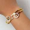 Tree of Life Open Cuff Bracelet with Clear Stone Accents - Image 13