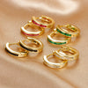 Simple Stainless Steel Small Hoop Earrings For Women Shiny Colorful Zircon Huggie Punk Earring Wedding Piercing Jewelry - Image 1