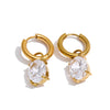 Stainless Steel Charm Cubic Zirconia Drop Daily Bling Earrings for Women Jewelry - Image 7