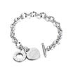 JeeMango 316L Stainless Steel CZ Crystal Flower Plant Charm Bracelets For Women Gold Chain Link Jewelry Браслет - Image 10