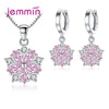 Women Bridal Jewelry Sets Silver Zircon Austrian Crystal Necklace Pendent/Earring/Chain/Bracelet - Image 12