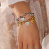 316L Stainless Steel Heart Charm Bracelet with Crystal Accents - Image 31