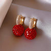 1 Pair Floral Hoop Earrings for Women Alloy with Resin Inlay Japanese Korean Style Suitable for Daily Wear and Weddings - Image 6