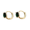 Square Green Zircon Hoop Earrings for Women Golden Silver Color Geometric Huggies Jewelry - Image 6