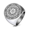 The Seal of the True God The Sigil of Ameth Sigillium Dei Emeth Ring Amulet Talisman Laser Marking Stainless Steel Rings - Image 2