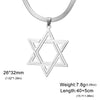 Classic Star of David Pendant Necklace for Men Women Stainless Steel Geometric Hexagon Amulet Casual Jewelry Party Gift - Image 8