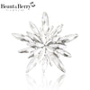 Christmas Rhinestone Snowflake Brooches for Women Unisex Christmas Day Pins Year Party Accessories Gifts - Image 1