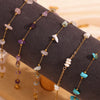 Crushed Stone Handmade Foot Chains Gold Plated Jewelry 316L Stainless Steel Bracelet for Women - Image 5
