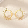 Obega Sun Moon Shape Tiny Earrings Stud Gold SIlver Color Europen And Amercian Punk Syle Metal Jewelry - Image 5