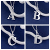 26 Letter Silver Necklace Pendant For Women Clavicle Chain Wedding Jewelry Party Gift - Image 1