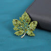 Enamel Blue Rhinestone Maple Leaf Brooches for Women Design Vintage Metal Casual Office Brooch Pin Party Wedding Gift - Image 4