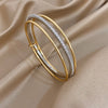 3pcs Two Tone Full Rhinestone Smooth Bangle Bracelets for Women Copper Stacking Bracelet Party Jewelry Gifts - Image 7