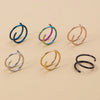 2Pcs Single Piercing Double Hoop Septum Nose Ring Steel Spiral Lip Nose Rings Cartilage Tragus Daith Piercing Earrings - Image 3