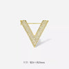 Japanese And Korean V-Shaped Brooch Letter Zircon Brooch For Women Elegant Brooch Metal Badge Jewelry Pin - Image 3