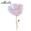 Resin Rose Flower Brooch with Pin Back in Multiple Colors - Image 1