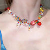 Y2K Handmade Strawberry Love Heart Pendant Pearl Choker Necklace For Women Goth Sweet Cute Scene 2000s Emo Jewelry Accessories - Image 4