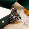 Christmas series brooch festive tree coat accessory gift watercolor pin - Image 3