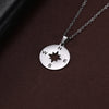 Stainless Steel Necklace For Women Lover's Gold Color Tiny Round Compass Handmade necklace jewelry - Image 2