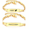 Custom Engraved Mom Names Birthday Date Bracelets Figaro Link Chain Smooth Bangle Personalized Family Love Gifts Jewelry - Image 1