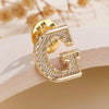 2PCS Metal Initial A To Z 26 Letters Pin Suit Shirt Collar Lapel Brooch Pin Badge Jewelry For Men Women Accessories - Image 16