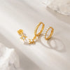 3PCS Stainless Steel Round Star Dangle Earrings Set for Women Gold Plated Punk Unisex Rock Earring Piercing Jewelry - Image 5