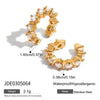 Delicate Cubic Zirconia Earrings For Women Gold Plated Stainless Steel Clip Earrings Simple Jewelry Gift - Image 16